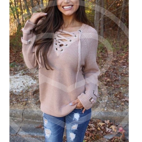 ALIA solid sweater tunic top - Picture 2 of 3